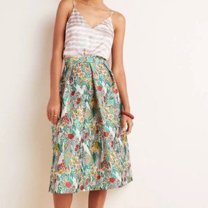 NWT Anthropologie LUCIA JACQUARD MIDI SKIRT Floral